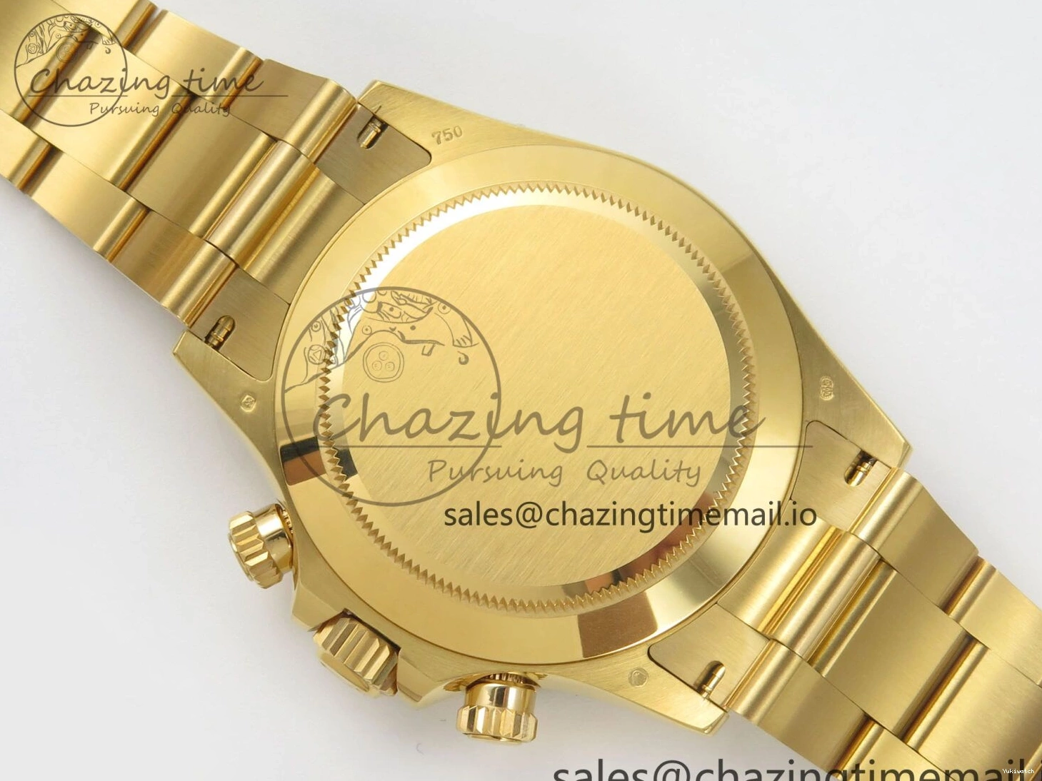 Bezel YG Crystals MPF SA4801 Skeleton Bracelet Custom 40mm Modded Green Dial Daytona on 0427